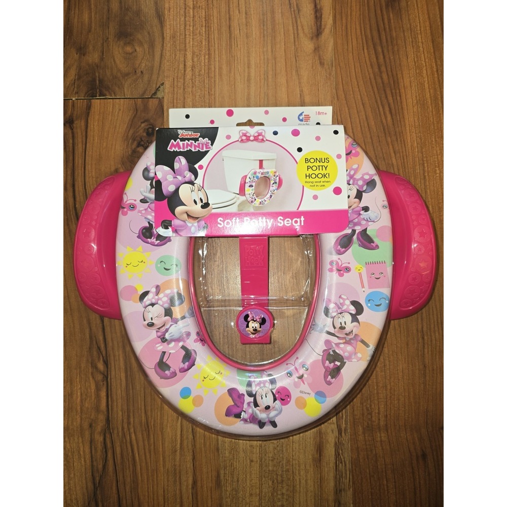 Disney Minnie Mouse Soft Pink Potty Seat with Potty Hook 18m+ Ginsey